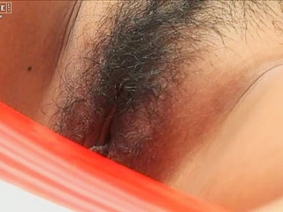 Your horny desire fulfilled with Achara's perky perfect boobs and hairy pussy stripping show